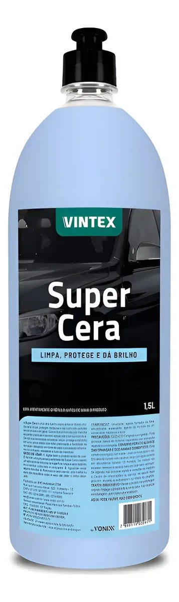 Super Cera Automotiva VINTEX 1,5L – Limpa, Protege e Dá Brilho