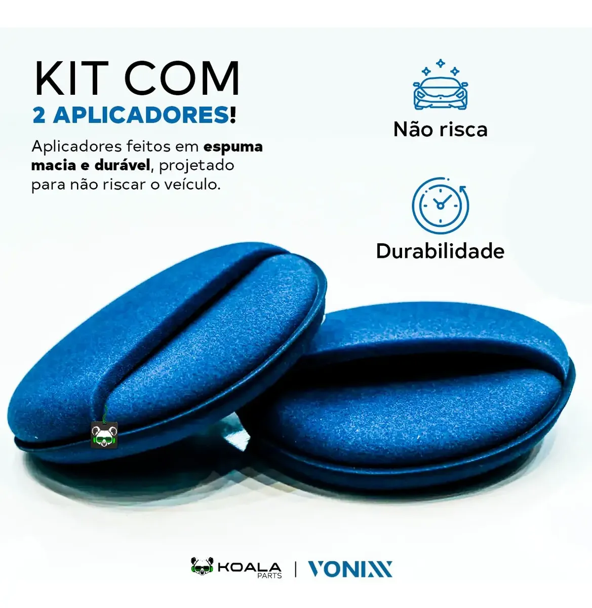 Jogo de Aplicadores de Espuma com Encaixe para Mão Vonixx – 2 Unidades - Imagem 3