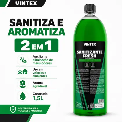 Sanitizante Fresh Bactericida para Veículos e Ambientes VINTEX 1,5L - Imagem 2
